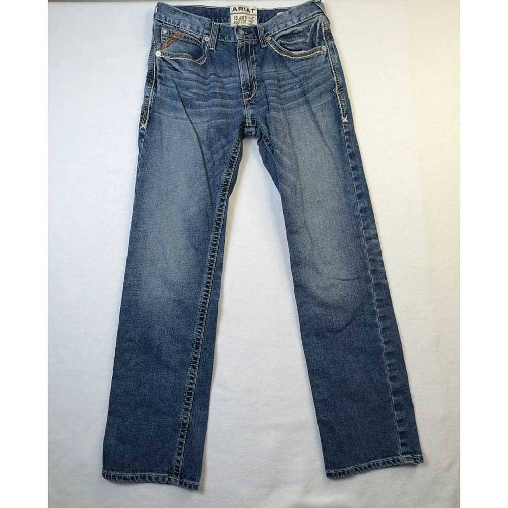Ariat M4 Wilbur Relaxed Boot Cut Jeans Mens 32x34 Dakota Medium Wash 10061444